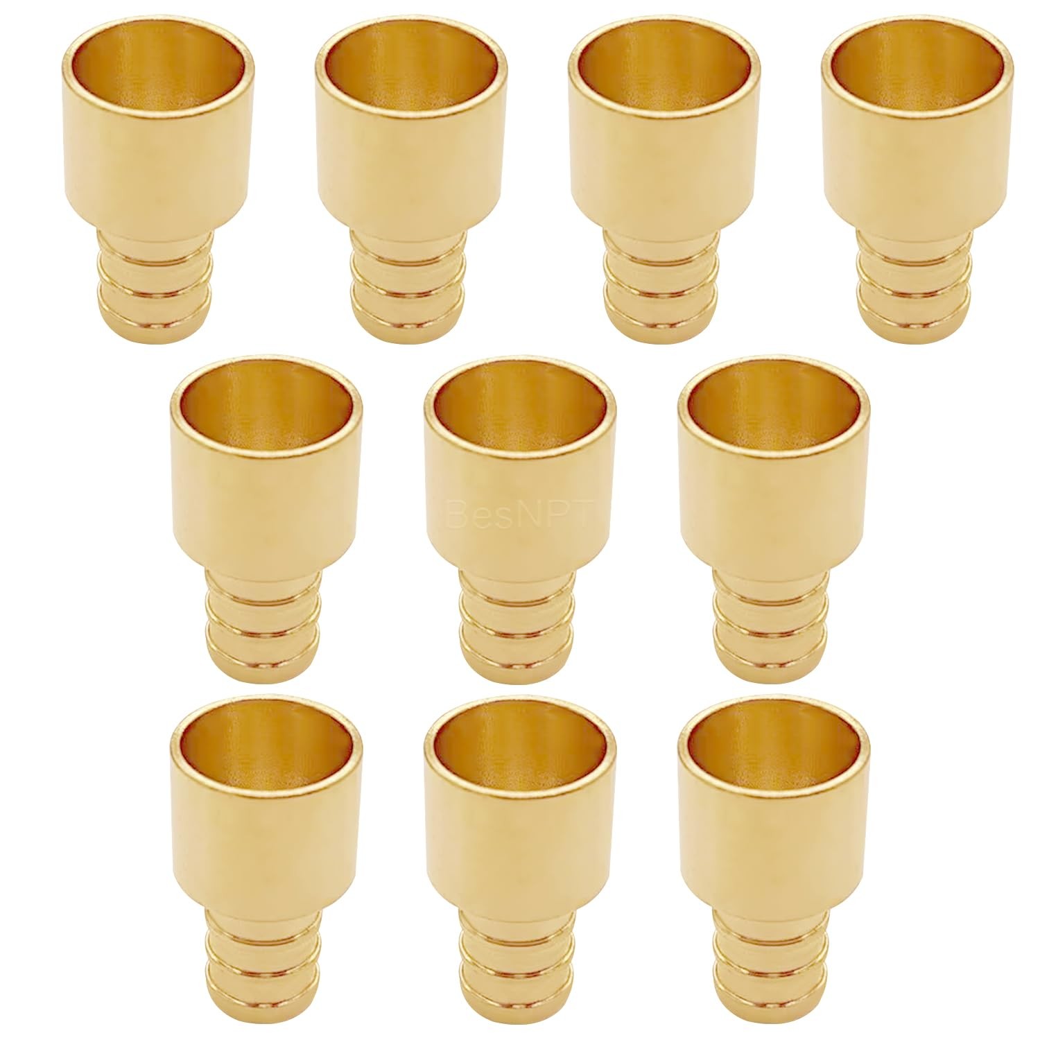 10 PCS 1/2x1/2 Inch PEX to Female Sweat Copper Adapter Plumbing Fitting