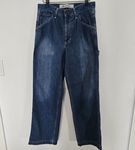 VTG Gap Jeans Mens 31x30 Med Blue Denim Carpenter Pants Utility Baggy Skate Y2K - Picture 3 of 14