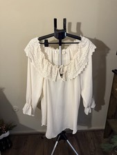 Vintage Victoria s Secret Gold Label Gown Ivory Small Crochet Collar