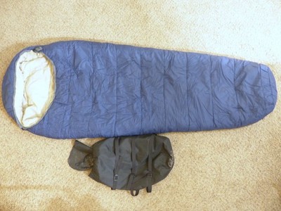 Cabela's Base Camp II 0º Blue Long Mummy LH Zip Camping Sleeping Bag 32'' x 84''