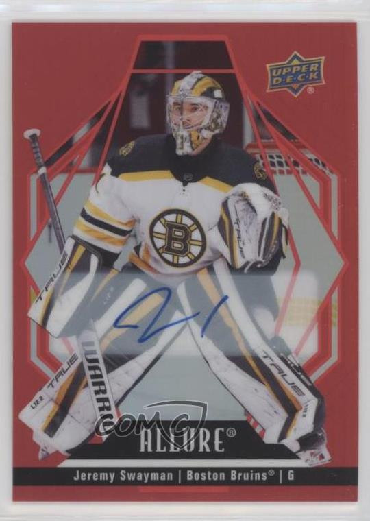2022-23 Upper Deck Allure Red Rainbow Auto Jeremy Swayman #93 Auto