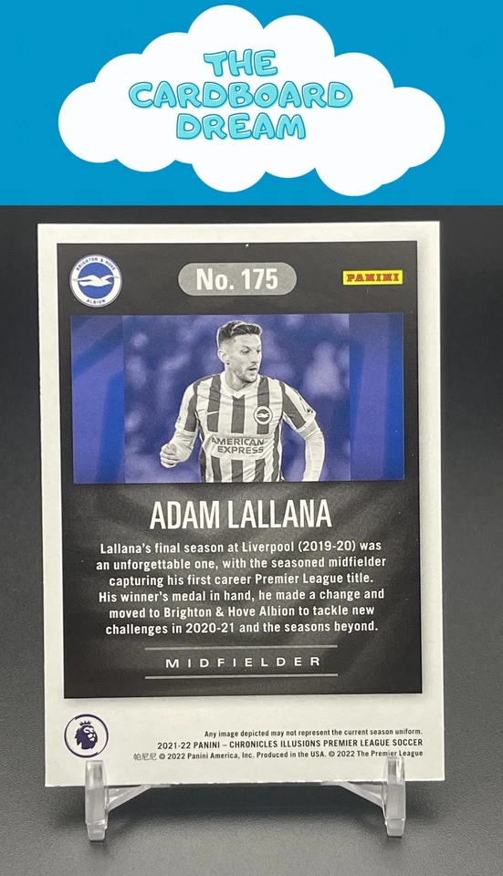 Adam Lallana 2021-22 Chronicles Illusions Premier #175 Brighton & Hove Albion - Image 2 of 2