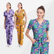 Women  s V-Neck Scrub Top: Stylish, Breathable, Comfortable Design