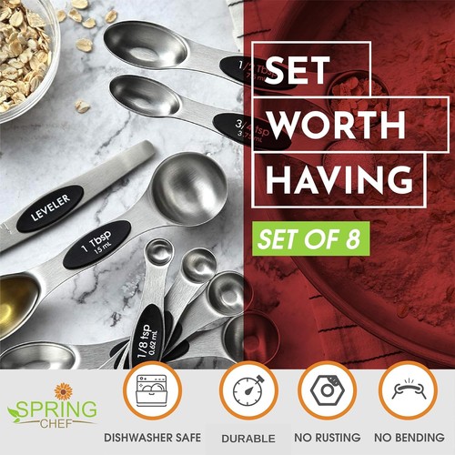 Spring Chef Edelstahl Magnet Messlöffel Set - Bild 4 von 9