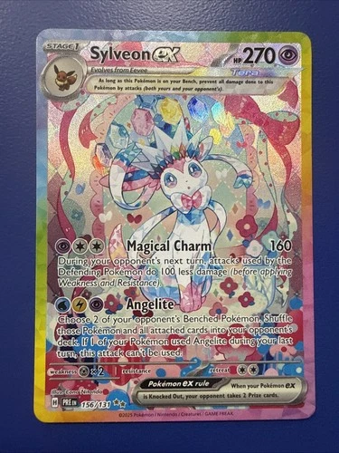 Pokemon TCG Sylveon EX  156/131 Prismatic Evolutions Illustration Holo Card