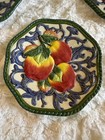 Set of 4 Fitz & Floyd Classic Ceramic Decorative Plates Fruit Pattern — photo 2