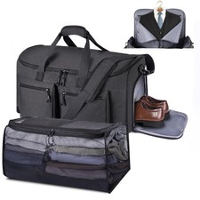 Convertible Garment Duffel Bag with Mesh Storage Bag, YKK Zippers Carry On Ga...