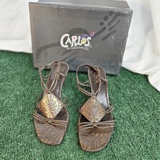 WOMENS CARLOS SANTANA SANDALS - BROWN - SIZE 7 M With Box