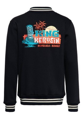 King Kerosin Tiki Surfers Jacke Herren College Sweatjacke schwarz 45374