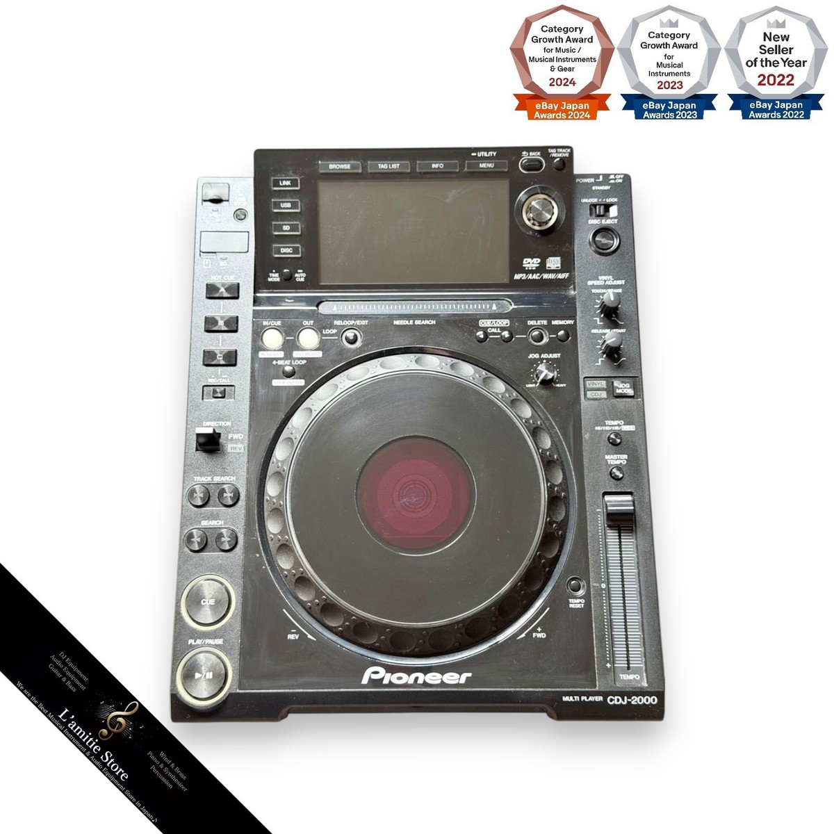 Pair 2x Pioneer CDJ-2000 Professional DJ Multi Player Digital