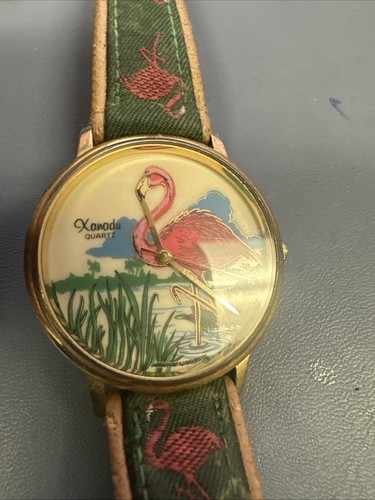 orologio da polso donna quarzo xanadu raro quadrante fenicottero funzionante