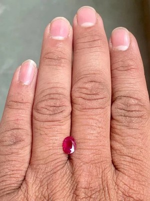 5 Ct+ Natural Unheated Mozambique Red Ruby Oval Loose Certified Gemstone
