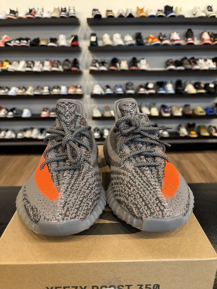 Adidas Yeezy Boost 350 V2 Beluga Reflectante Talla 10 Totalmente Nuevo GW1229 Gris Naranja Foto 2 de 4