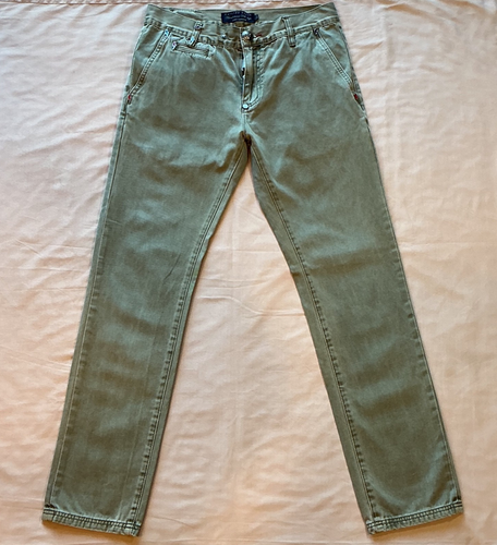 Philipp Plein Herren Straight Leg Green Hose Lightning Bolts Pattentasche (S)