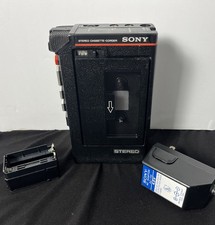 Vtg Sony TCS-310 Stereo Cassette-Corder 1981 Recorder Turns On W/Power For Parts