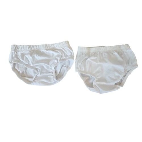 BUNDLE Carter's 12M Baby Toddler Girl Bloomers Diaper Covers Cotton White Navy - Photo 4/7
