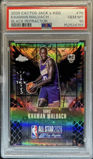 2025-26 Topps Chrome Cactus Jack x NBA Khaman Maluach RC Black #/10 PSA 10