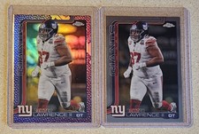 Dexter Lawrence 2025 Topps Chrome SP Purple Pigskin Refractor #d /75 Giants 🔥