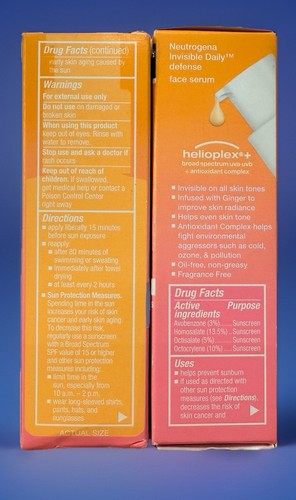 2 Pack Neutrogena Invisible Face Serum Daily Hydration 1.7 oz X2 SPF 60 Ex 27 - Picture 2 of 2
