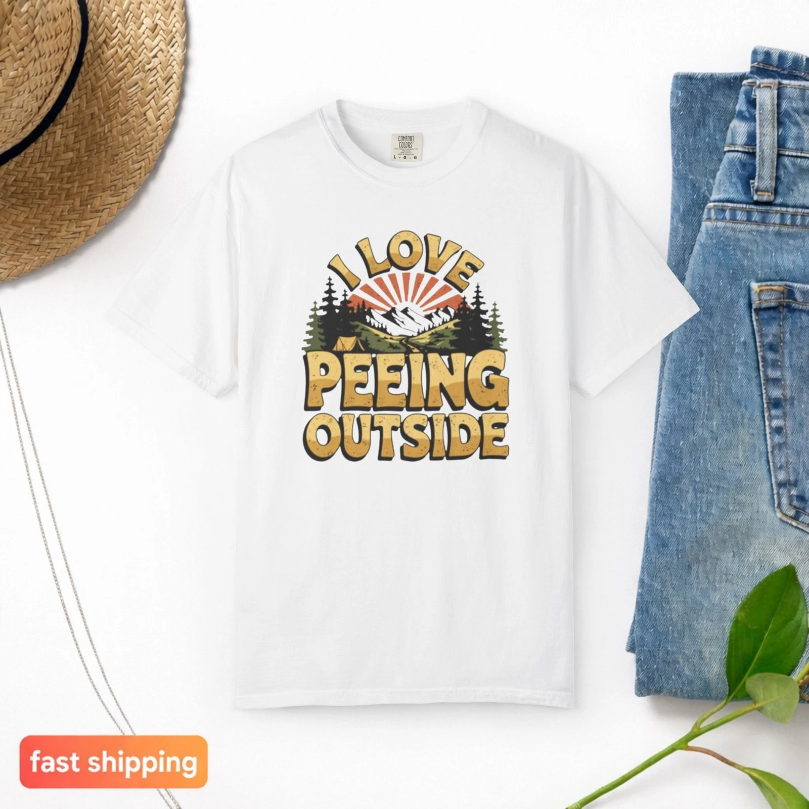 I Love Peeing Outside T-Shirt Unisex Comfort Colors | Retro Camping Graphic tee
Opens in a new windo