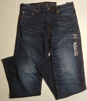 NWT American Eagle Men's AirFlex+ Original Straight Darkness Jeans【33 x 30】G249