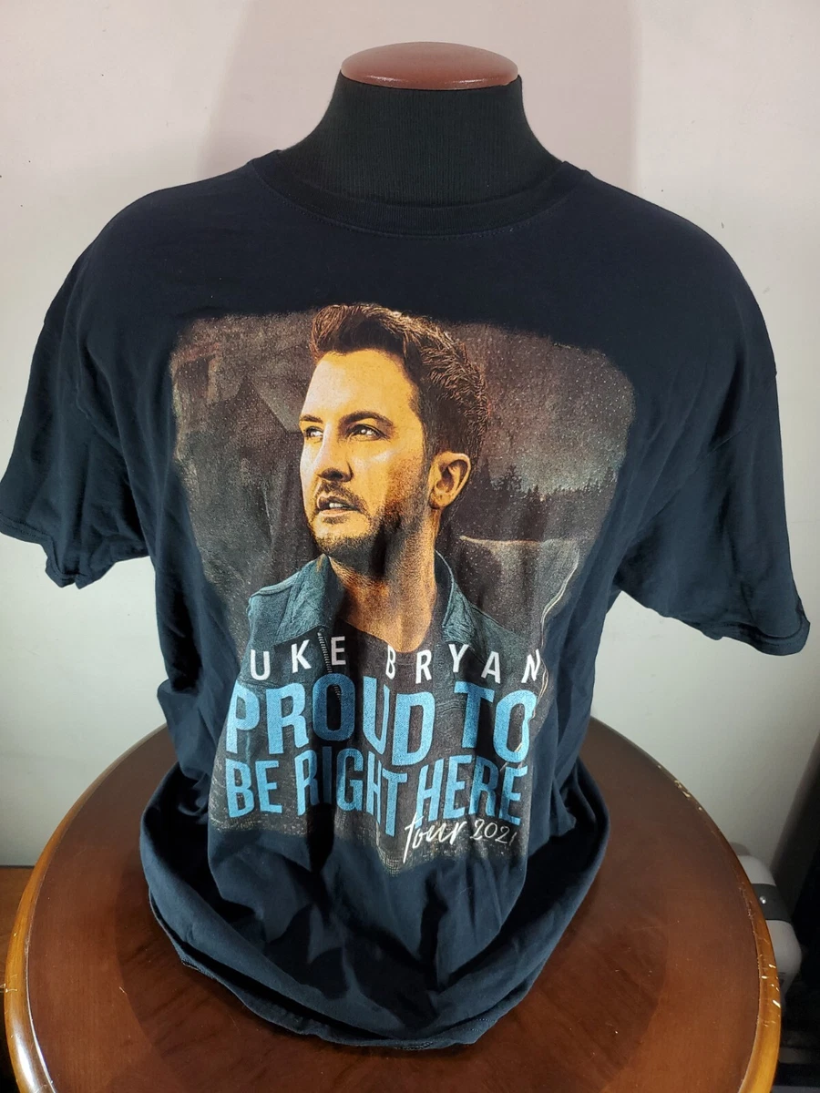 luke bryan t shirt Mens XL MULTICOLOR Graphic Cotton County Music