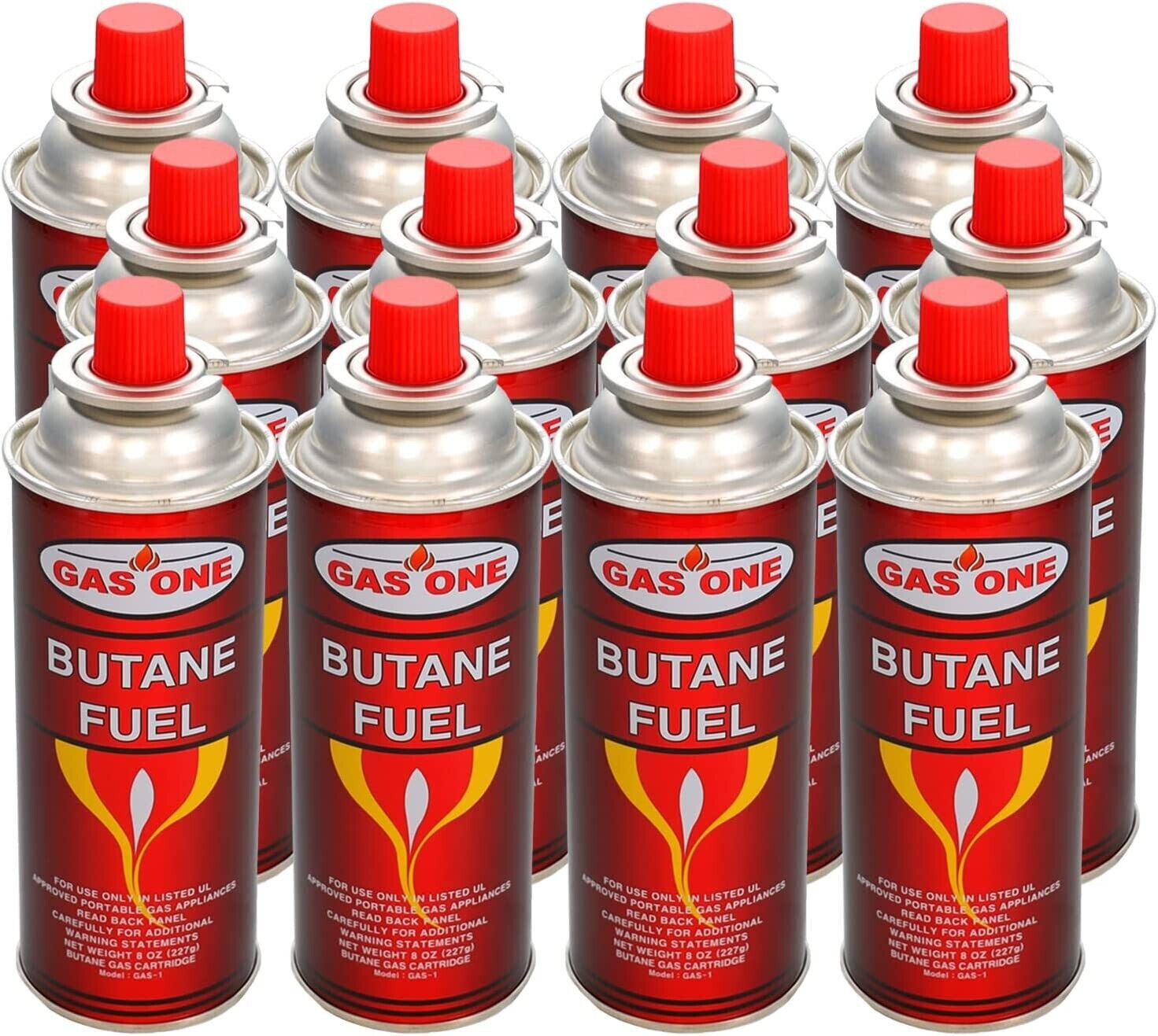 12 Butane Fuel GasOne Canisters for Portable Camping Stoves Brand New