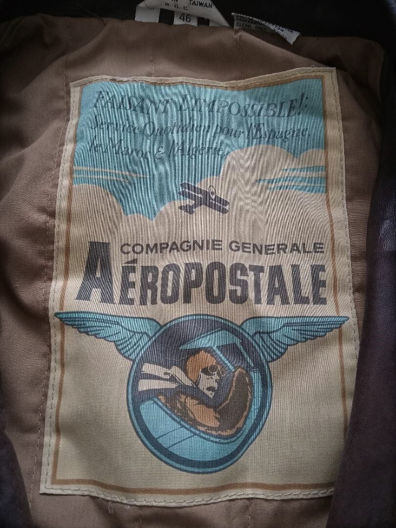 AEROPOSTALEレザージャケット Aeropostale Vintage Leather Jacket Adult Size (46)!!! | eBay