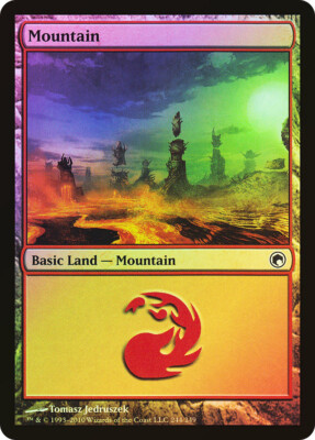 MTG FOIL Mountain(#244)  - Scars of Mirrodin #244
