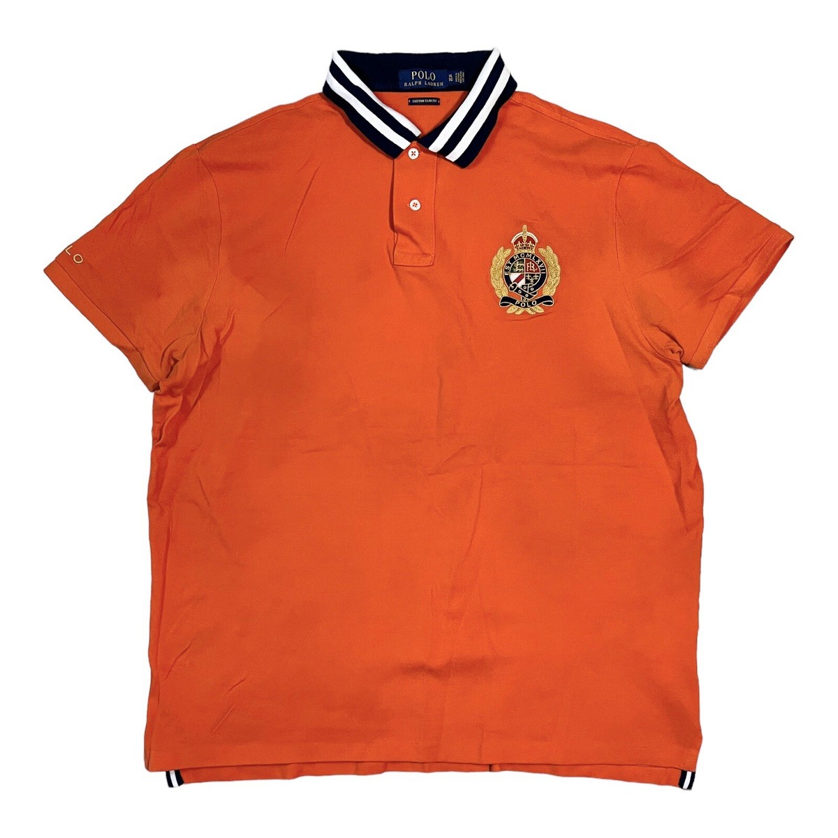 Polo Ralph Lauren Short Sleeve Orange Polo Shirt Men's Size