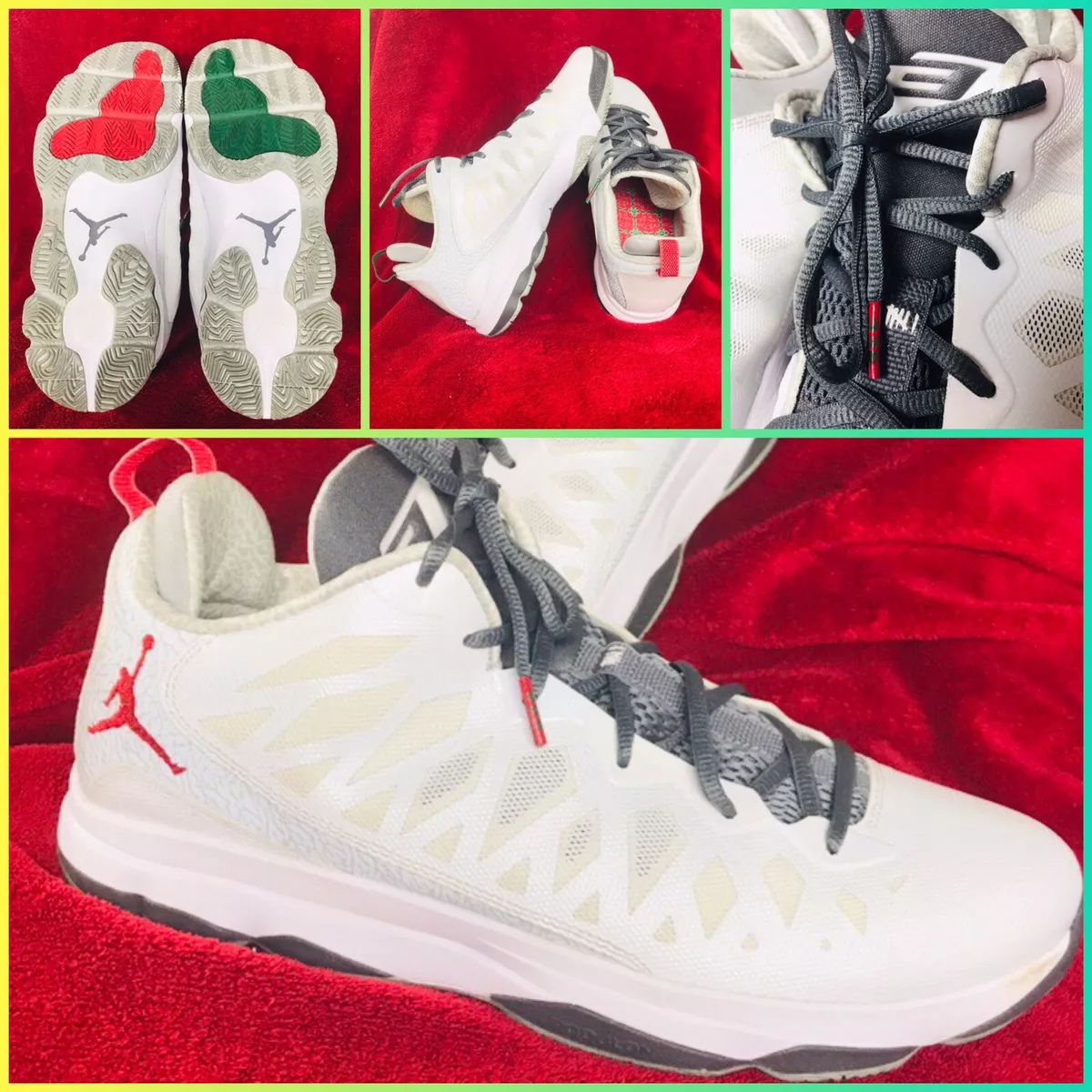 Jordan CP3 VI 6 Whi/Grn/Red Chris Paul Limited Ed Christmas Day Shoes Men’s 13