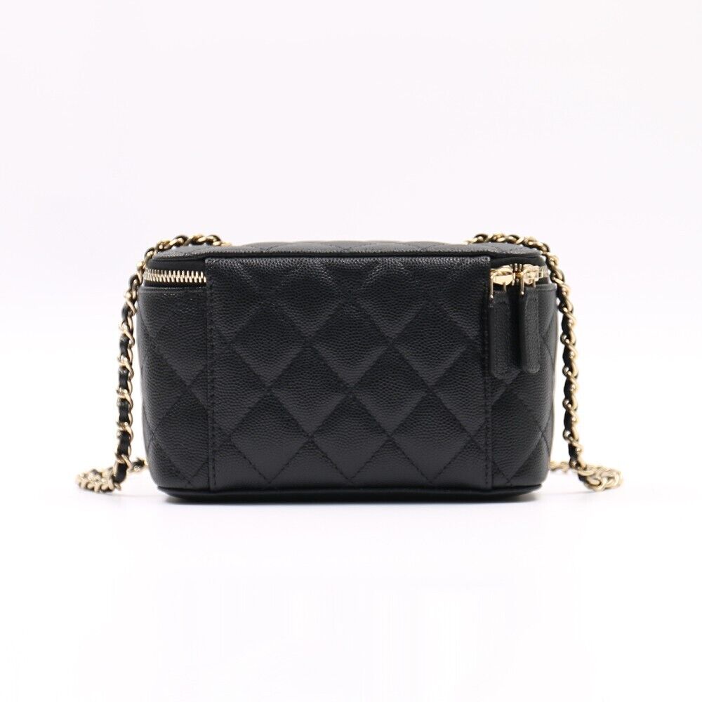 Chanel Classic Vanity Bag Granied Calfskin & Gold-Tone Metal Chanel Classic Vanity Bag Granied Calfskin & Gold-Tone Metal