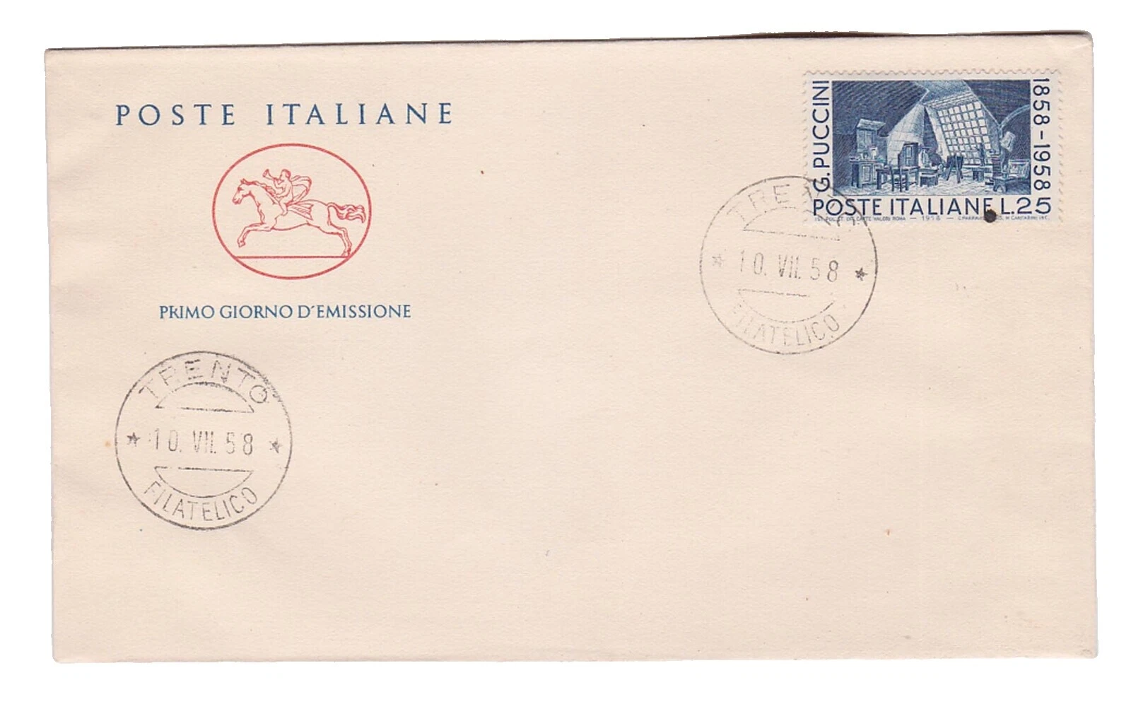 Used First Day Cover Italian Stamps