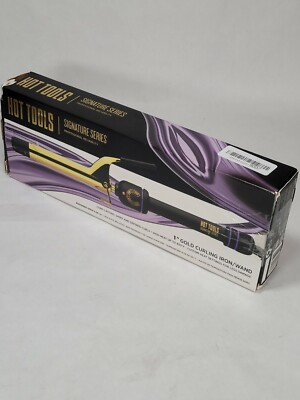 Curling Iron Wand HOT TOOLS Signature Series Gold Flipperless 1 1/2 Inch -NIB-