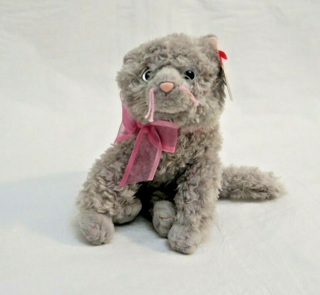 grey beanie baby cat