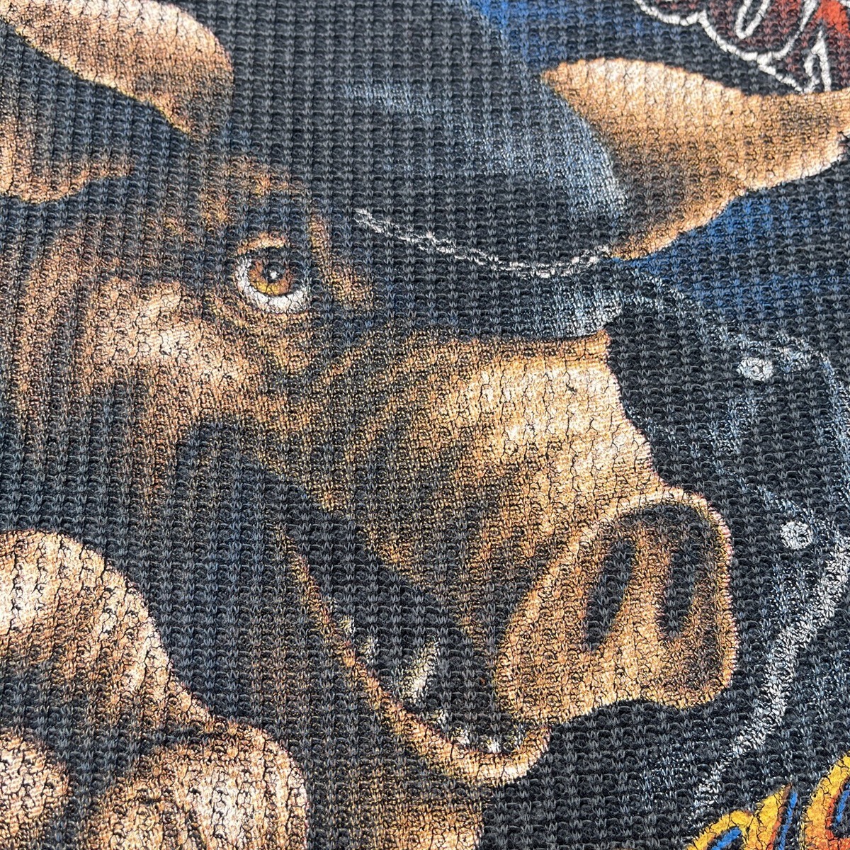 VINTAGE 3D Emblem HARLEY DAVIDSON 1987 BAD TO THE BONE Long VINTAGE 3D Emblem HARLEY DAVIDSON 1987 BAD TO THE BONE Long