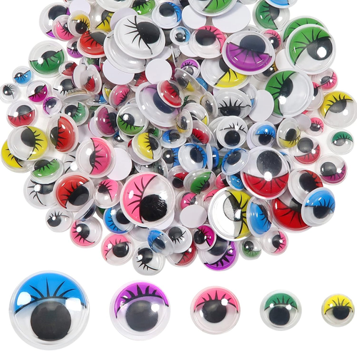200Pcs Wiggle Googly Eyes Self Adhesive with Eyelashes round 8Mm 10Mm 12Mm 15Mm - 第 1/7 張圖片