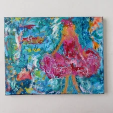 Original Acrylic Painting on Canvas, 11" x 14" Signed 2023