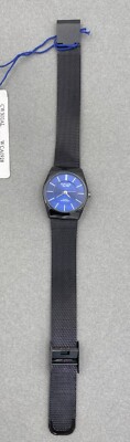 OMAX 00SGM022B004 Women's Black Stainless Steel Watch Blue Dial