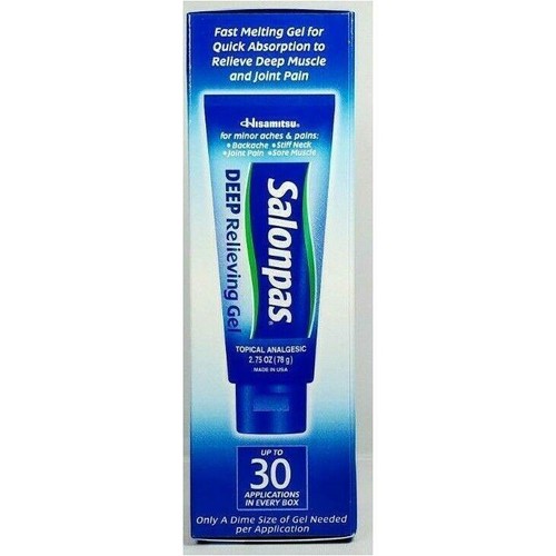 Salonpas Deep Pain Relieving Gel Topical Analgesic 2.5oz Exp 052024