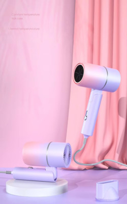 MIni Folding Hairdryer 220V-240V 750W with Carrying Bag Hot Air Anion Hair Care