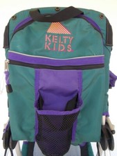 Kelty Kids Carrier Town Style  21959040 Metal Frame Purple/Green Pre-owned EUC