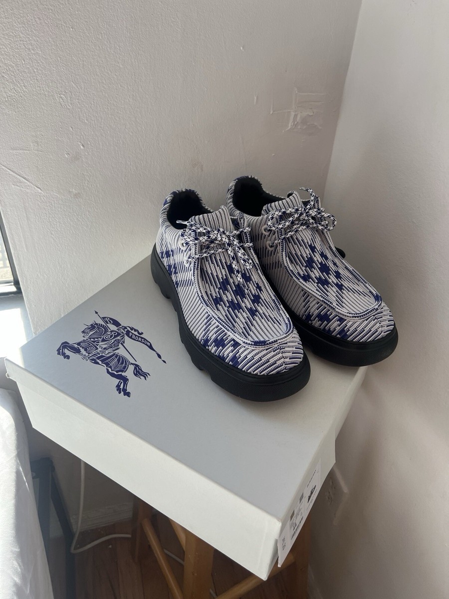 Burberry 靴 チェック ニット ネプチューン スニーカー (サンド) - メンズ