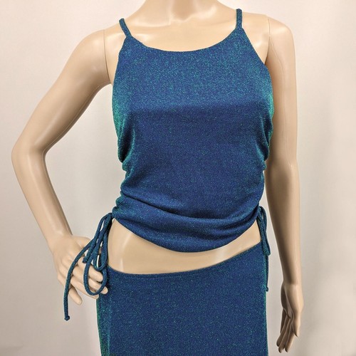 NEW Y2K Vintage Scala Prom Dress 2 Piece Maxi Skirt Iridescent Mermaid 11/12 - Picture 6 of 12
