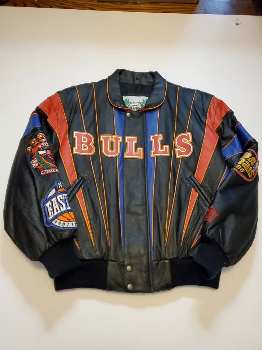 Three Peat Repeat Jeff NBA Finals Chicago Bulls Jacket