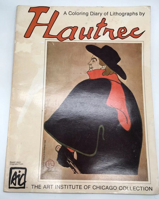 Vintage 1979 Toulouse Lautrec Coloring Diary Book Art ...