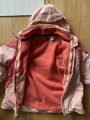 Girls REI Soft-shell and Fleece 2-in-1 Snow Jacket Size Large 12/14 Salmon Pink - Picture 3 of 10