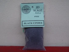 Arizona Rock & Mineral 1032 Black Cinder HO  Fine Ballast 11oz