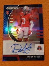 2020 Prizm Draft Picks Auto Blue #194 Damon Arnette Ohio State Raiders Rookie SP