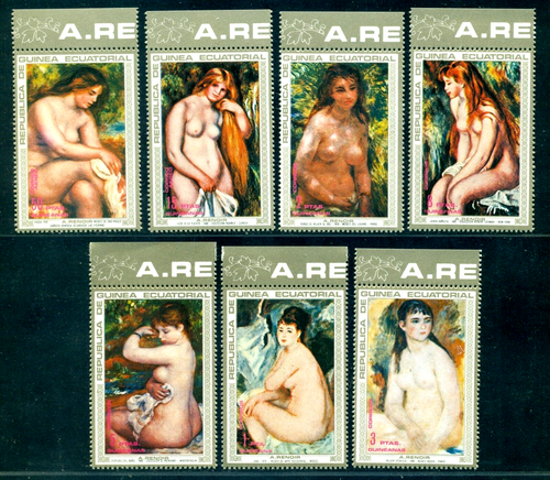 Renoir, Nude paintings, Art, women, Guinea, MNH - 第 1/1 張圖片